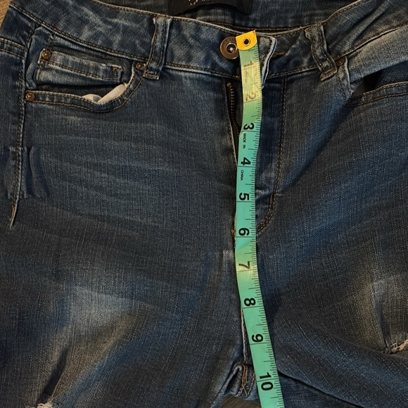 Wax distressed skinny jeans Sz 7 - Picture 9 of 15